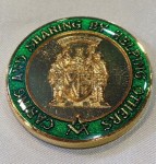 Caring and Sharing Enamelled Coin